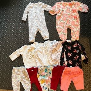 Lot of newborn baby girl clothes